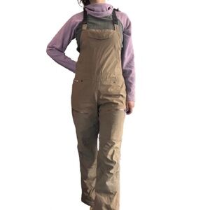 Flowlow Foxy ski bibs in khaki